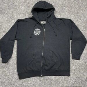 Fuct Hoodie Mens XL Black Full Zip Anti War Skull Graphic 2009 Streetwear USA